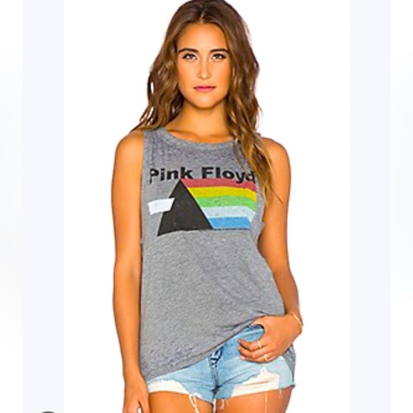 Pink Floyd Spectrum Tank Open Sides Gray Rainbow - Picture 1 of 4